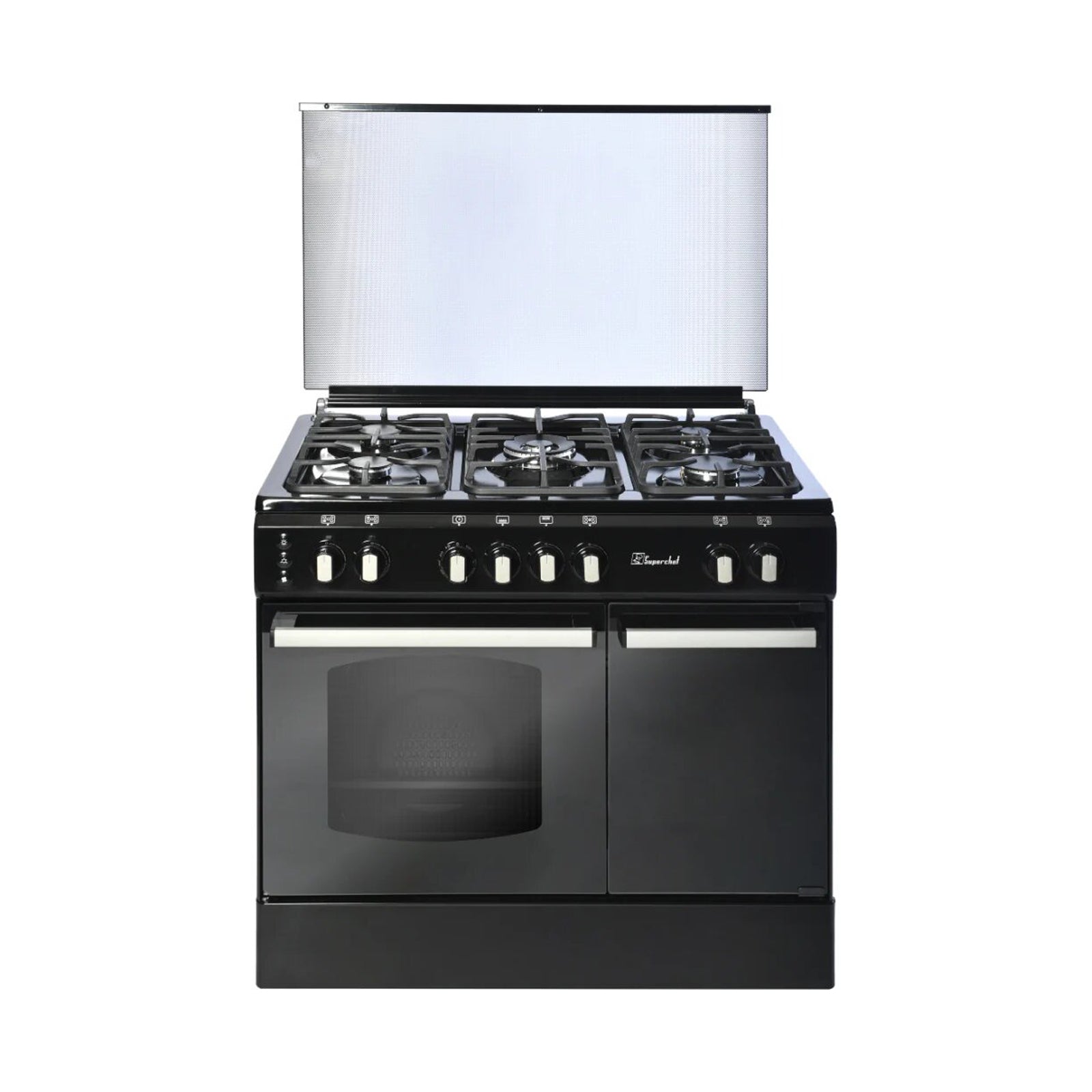 Super Chef Freestanding Cooker with Bottle Compartment 90cm (Entry Models) Black